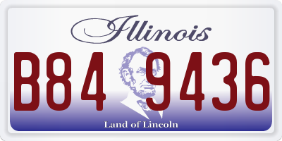IL license plate B849436