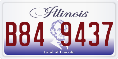 IL license plate B849437