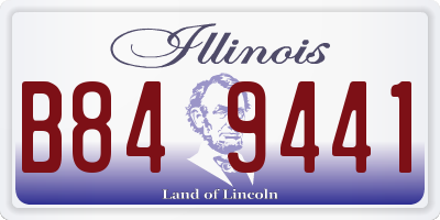 IL license plate B849441