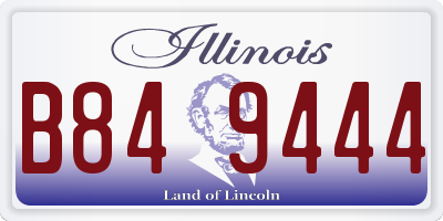 IL license plate B849444