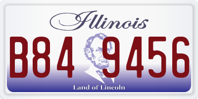 IL license plate B849456