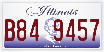 IL license plate B849457