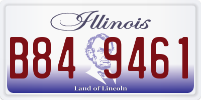 IL license plate B849461