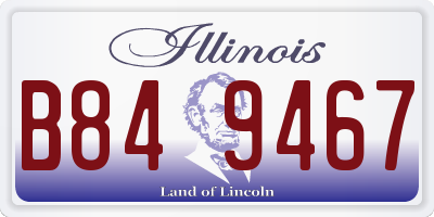 IL license plate B849467