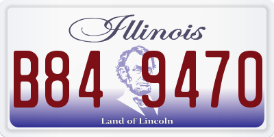 IL license plate B849470