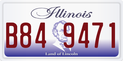 IL license plate B849471