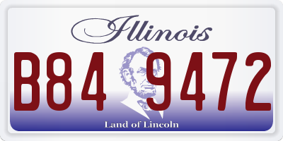 IL license plate B849472