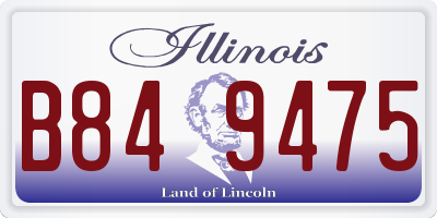 IL license plate B849475