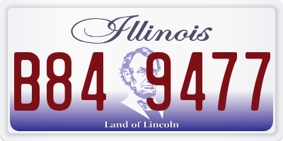 IL license plate B849477