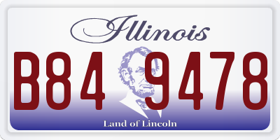 IL license plate B849478