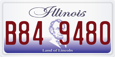 IL license plate B849480