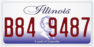 IL license plate B849487