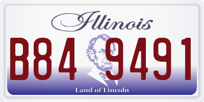 IL license plate B849491