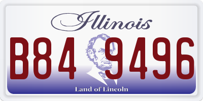 IL license plate B849496