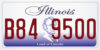 IL license plate B849500
