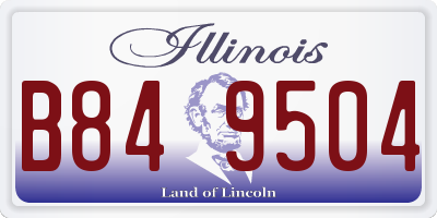 IL license plate B849504