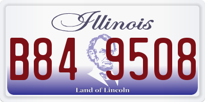 IL license plate B849508