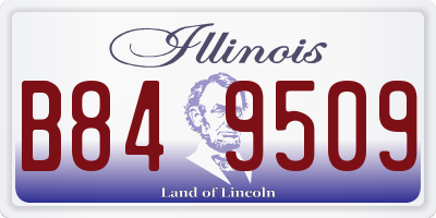 IL license plate B849509