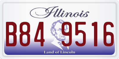 IL license plate B849516
