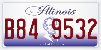 IL license plate B849532