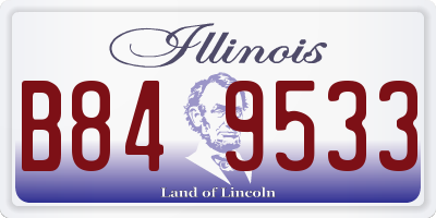IL license plate B849533