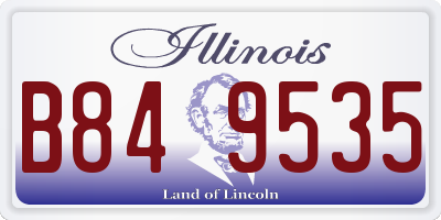 IL license plate B849535