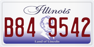 IL license plate B849542