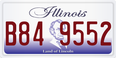 IL license plate B849552
