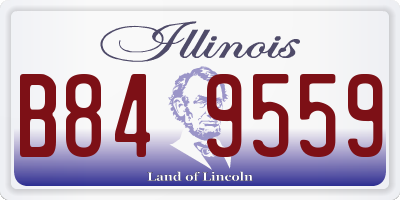 IL license plate B849559