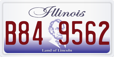 IL license plate B849562