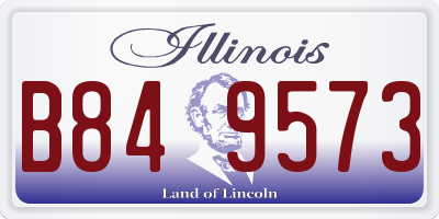 IL license plate B849573