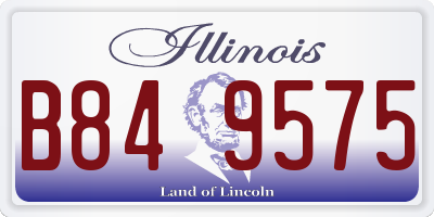 IL license plate B849575