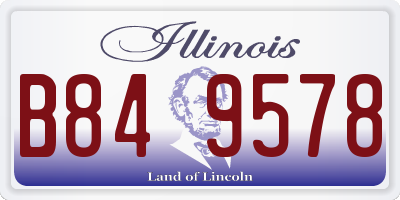 IL license plate B849578