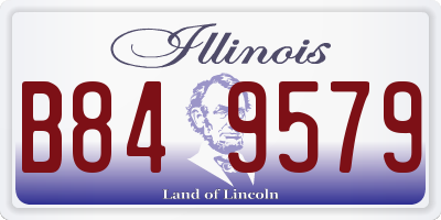 IL license plate B849579