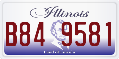IL license plate B849581