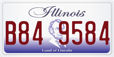 IL license plate B849584