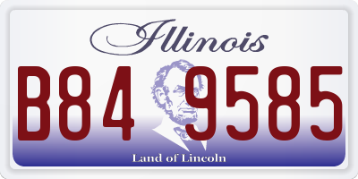 IL license plate B849585