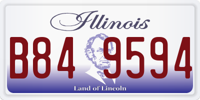 IL license plate B849594