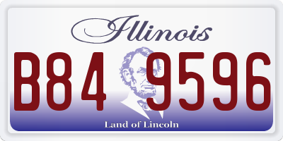 IL license plate B849596