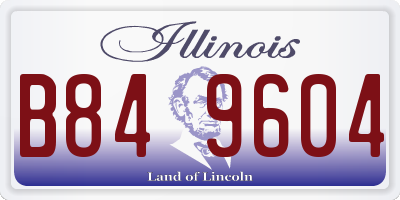 IL license plate B849604