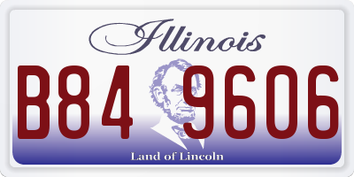 IL license plate B849606