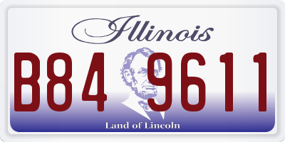 IL license plate B849611