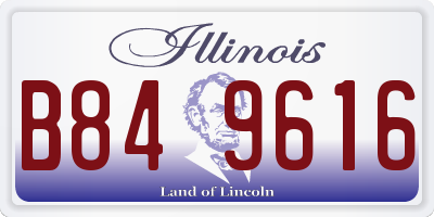 IL license plate B849616