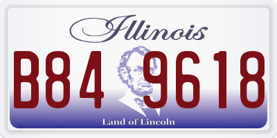 IL license plate B849618
