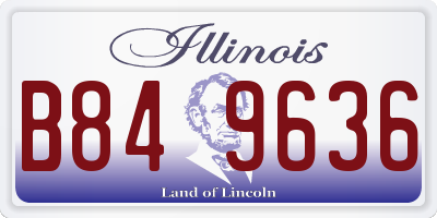 IL license plate B849636