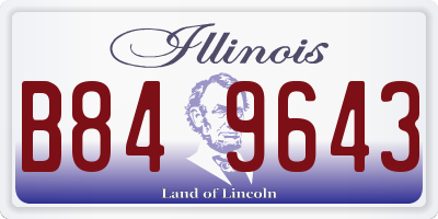 IL license plate B849643