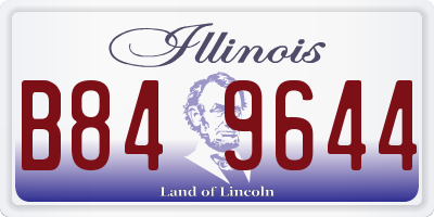 IL license plate B849644