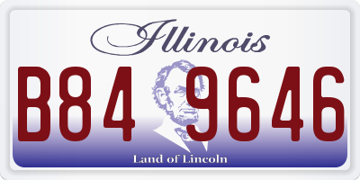 IL license plate B849646