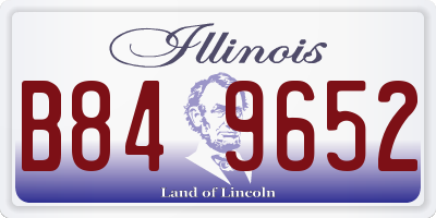 IL license plate B849652