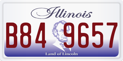 IL license plate B849657